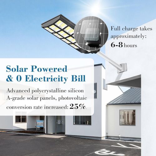 Solar Light 3000W Solar Street Lights Outdoor – 7000K Cold White Light