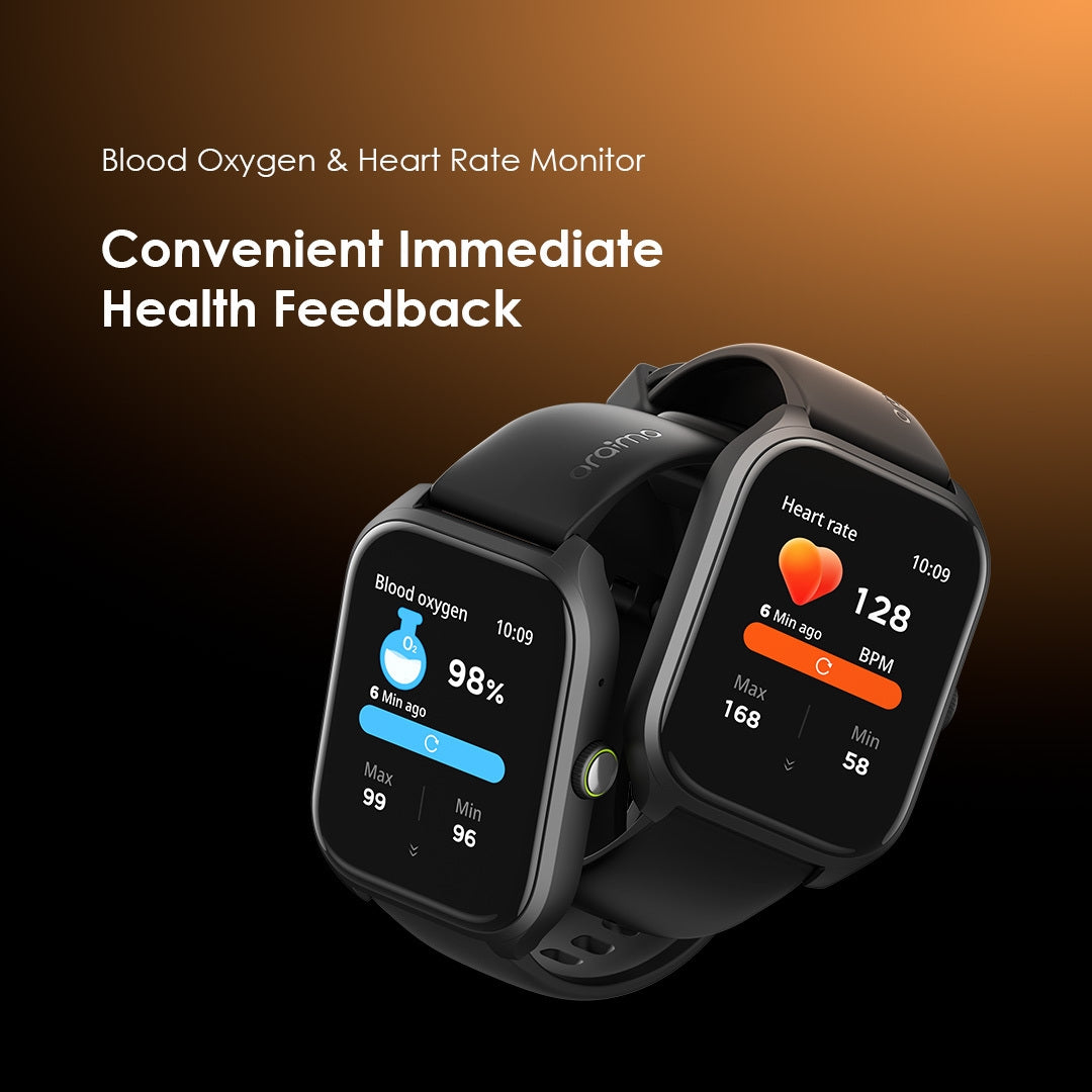Oraimo SmartWatch 5 Lite OSW-804 – 2.01" HD, IP68 Waterproof, 300mAh – Black