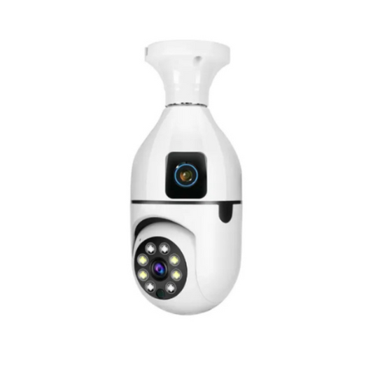 Dual Lens PTZ Bulb Wireless WiFi Nanny CCTV Bulb Security Camera
