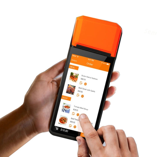 H10S Android Handheld POS Terminal with Printer โ Android 13, WiFi + 4G, 58mm Receipt & Label Printing