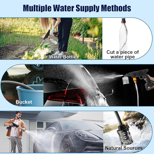 Cordless Portable High Pressure Spray Water – Includes 2 Batteries (48V)