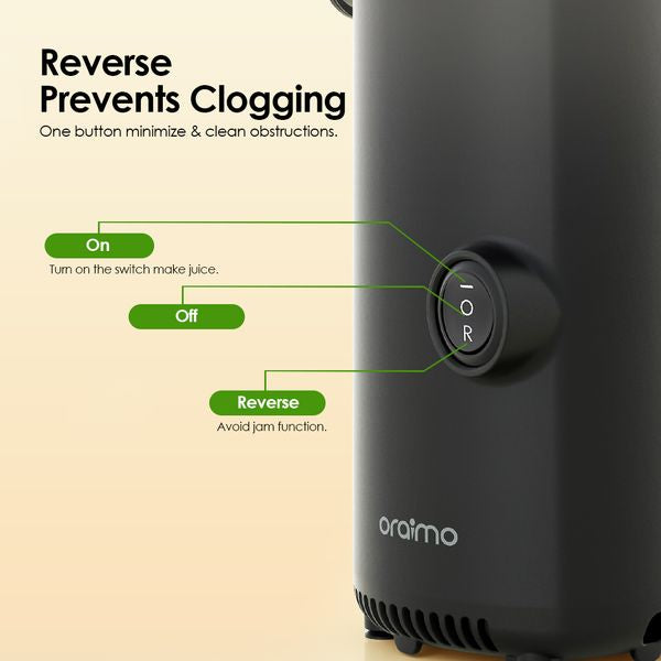 Oraimo OMJ-201A EasyJuice Mini Slow Juicer – Compact Cold Press Juicer for Healthy Living On-the-Go