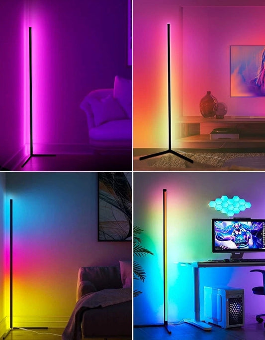 Corner Floor Lamp – RGB Color Changing LED Mood Light