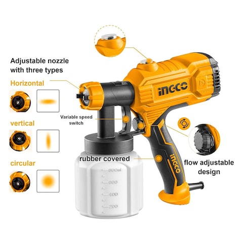 INGCO SPG5008 Electric Paint Spray Gun – 450W
