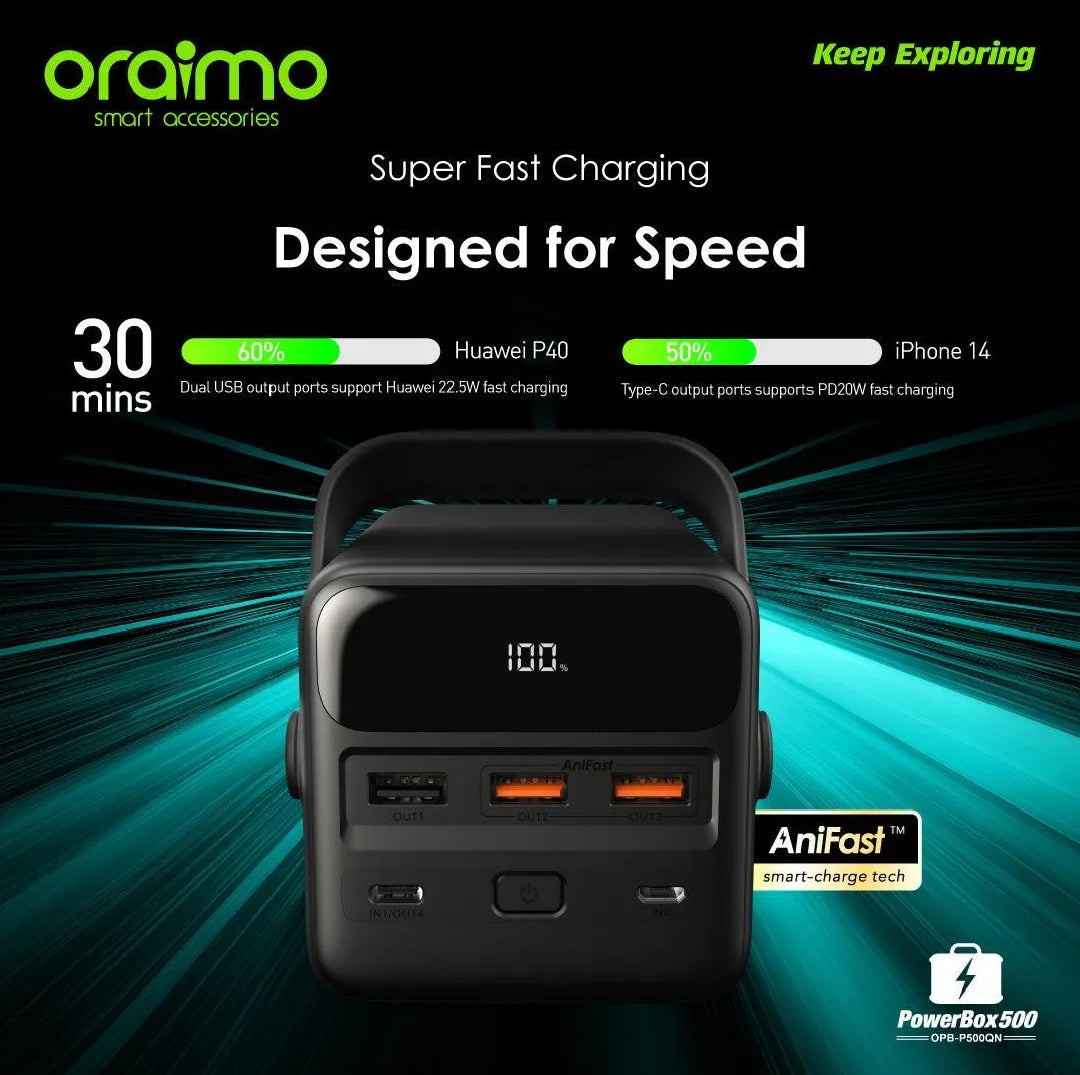 Oraimo PowerBox 500 – 50000mAh 22.5W Power Bank