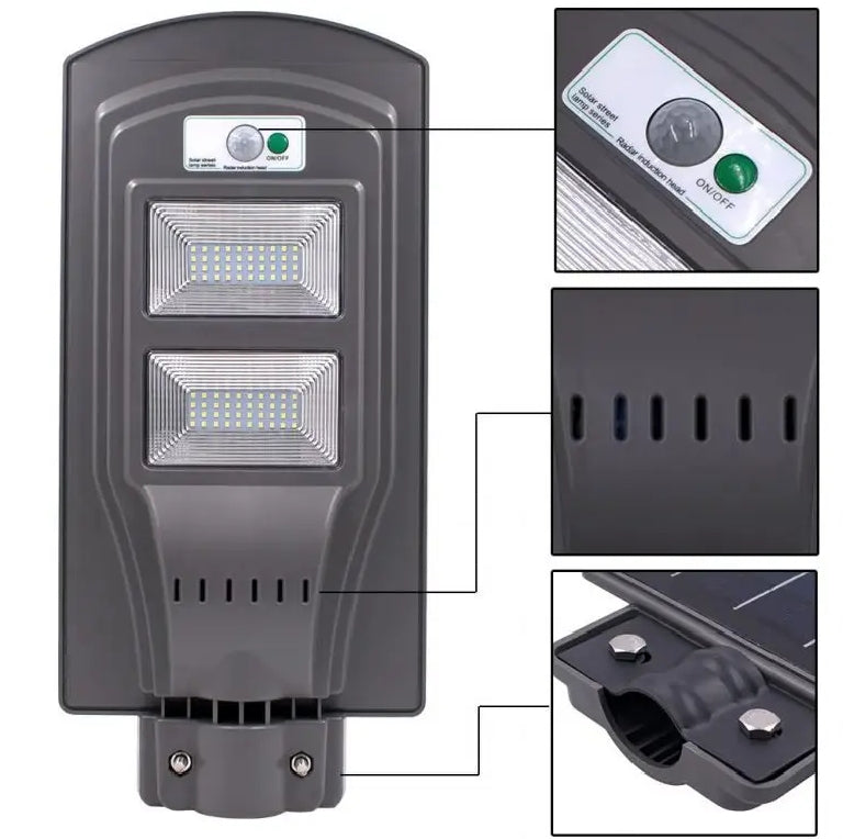 90W Solar LED Street Light with Motion & Night Sensor
