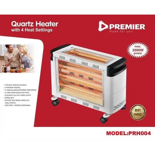 Premier PRH-004 Quartz Electric Room Heater – 2000W