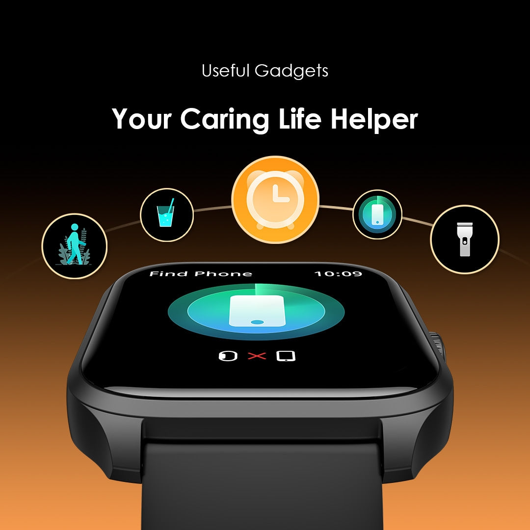 Oraimo SmartWatch 5 Lite OSW-804 – 2.01" HD, IP68 Waterproof, 300mAh – Black