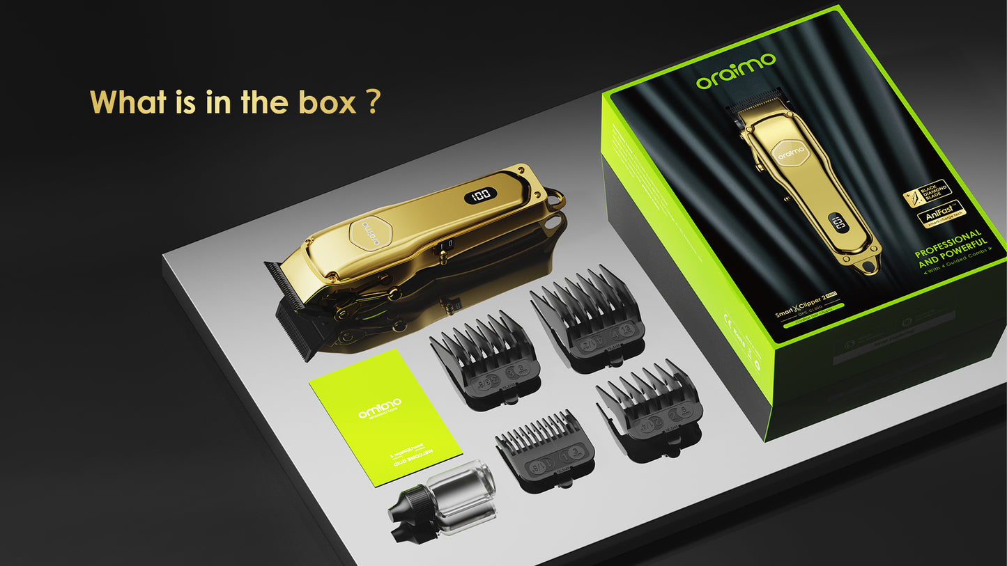 Oraimo Smart Clipper 2 Gold OPC-CL30G – Professional Cordless Hair Clipper
