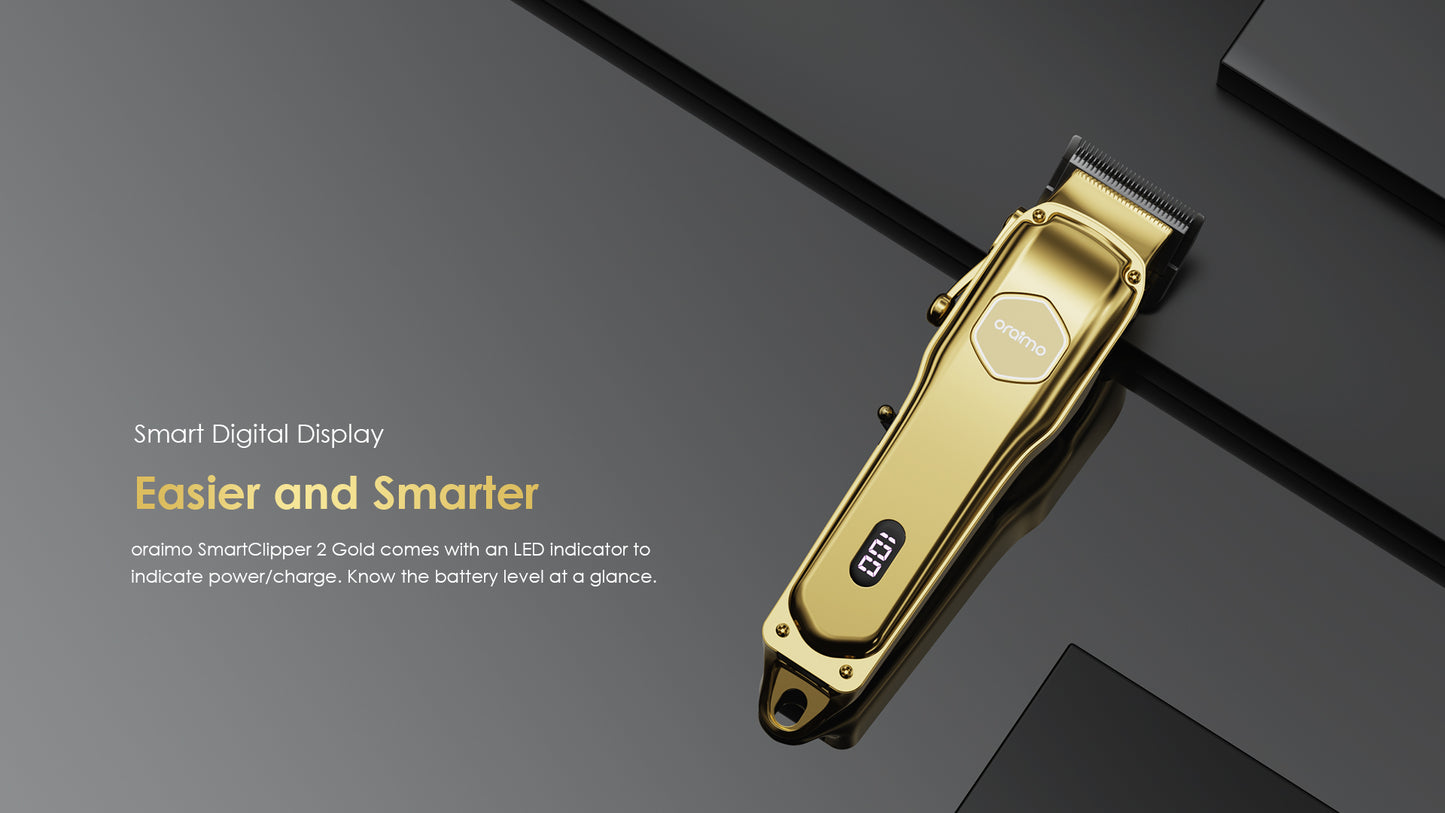 Oraimo Smart Clipper 2 Gold OPC-CL30G – Professional Cordless Hair Clipper