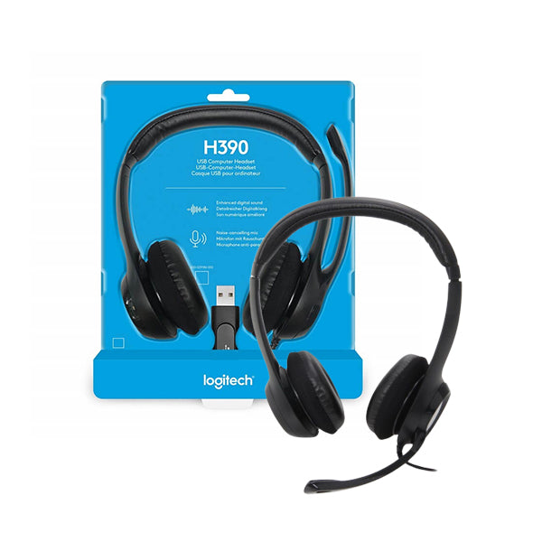 Logitech H390 Wired Headset with Noise-Cancelling Microphone
