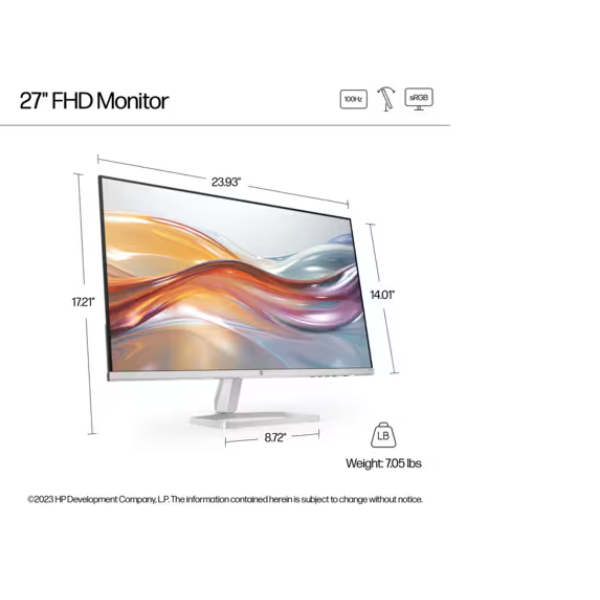HP Series 5 527sf 27-Inch FHD IPS Monitor – 100Hz
