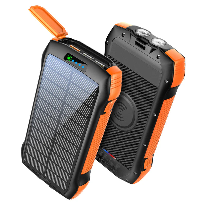 Promate SolarTank-20PDQi Power Bank - 20W 20000mAh