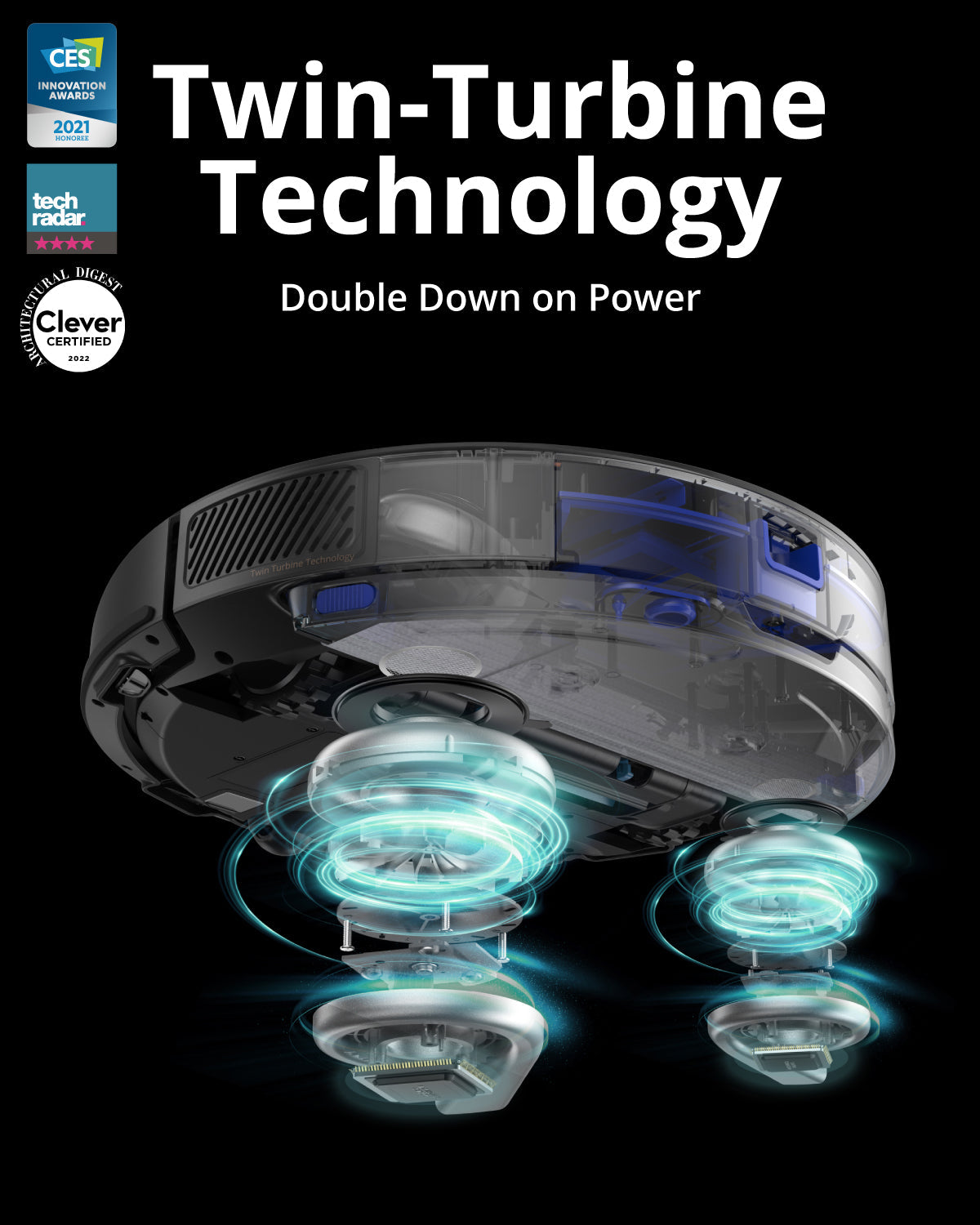 Eufy RoboVac X8 Hybrid Twin-Turbine Powered 2-in-1 Robotic Vacuum Cleaner