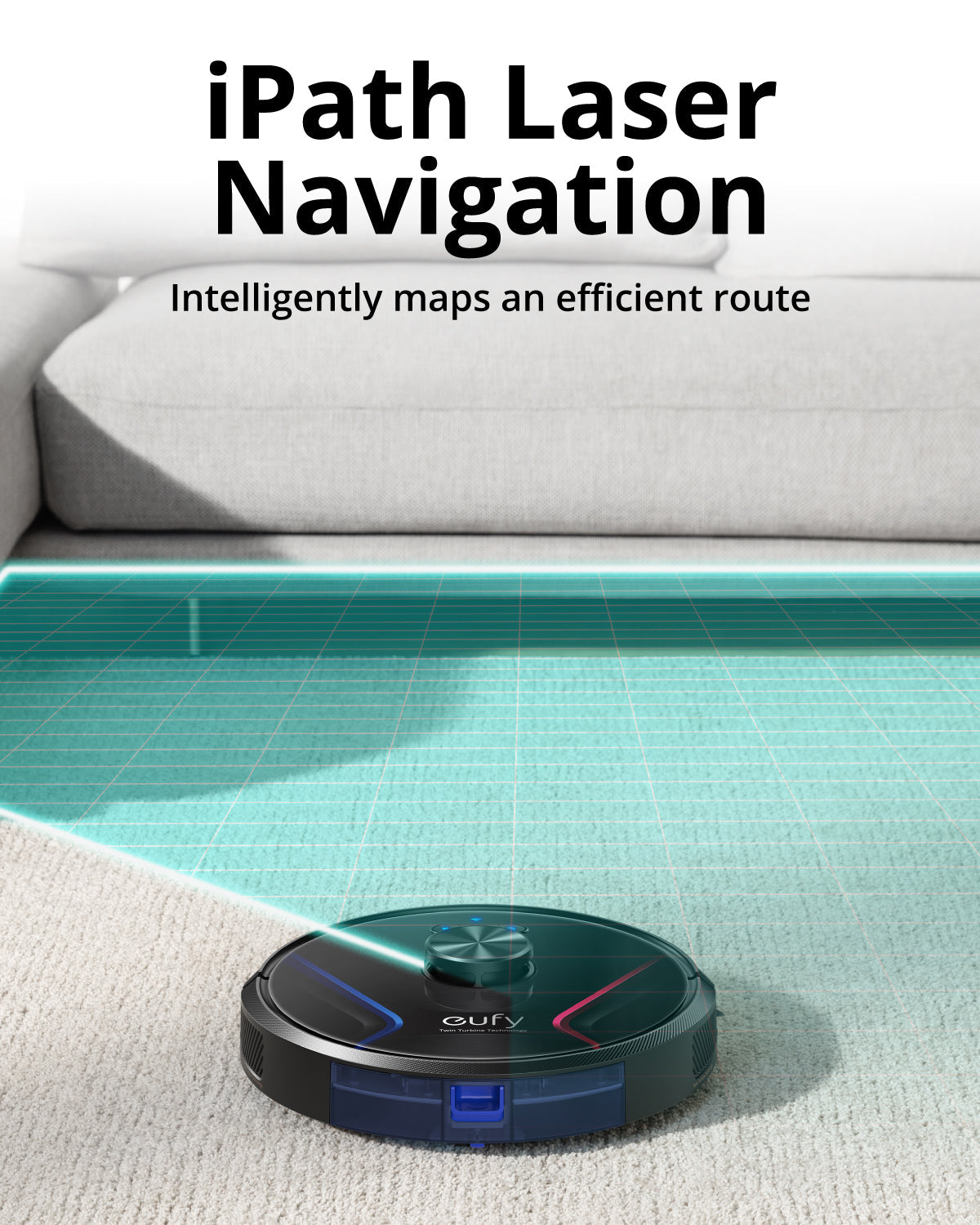 Eufy RoboVac X8 Hybrid Twin-Turbine Powered 2-in-1 Robotic Vacuum Cleaner