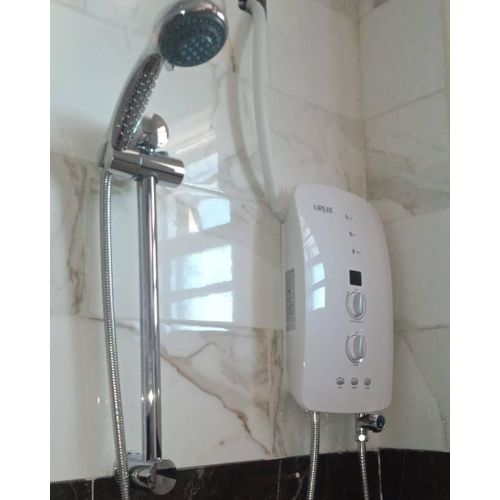 Lirlee Instant Shower with Pump + hand shower – Tankless Water Heater for Salty & Fresh Water