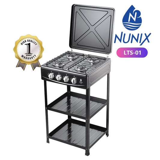 Nunix 4-Gas Cooker with Shelves LTS-01