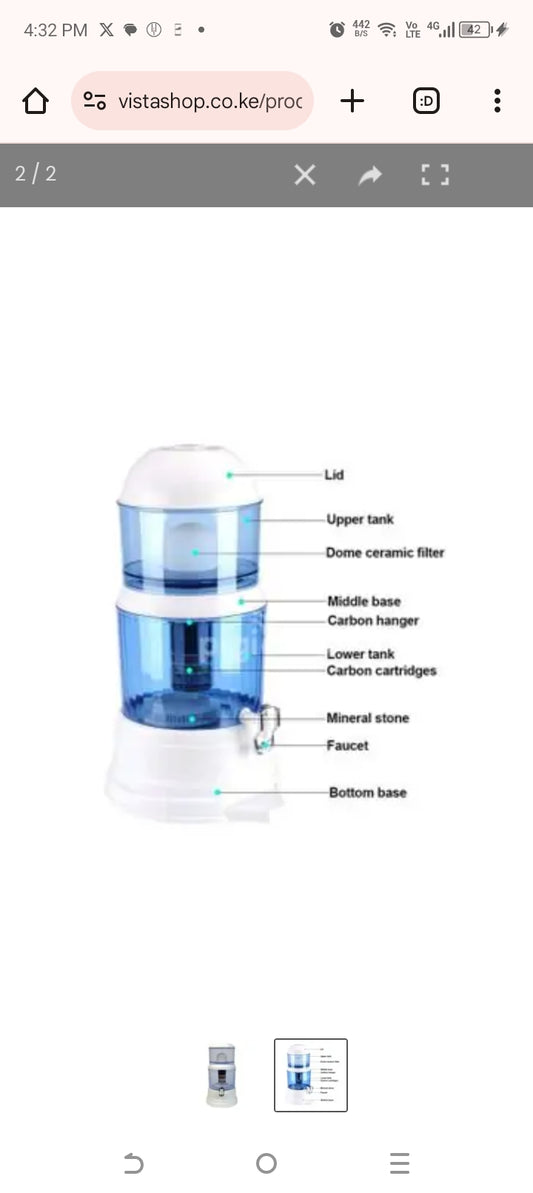 Non-Electric Mineral Water Purifier – 7-Stage Tap Water Filtration System for Home Use
