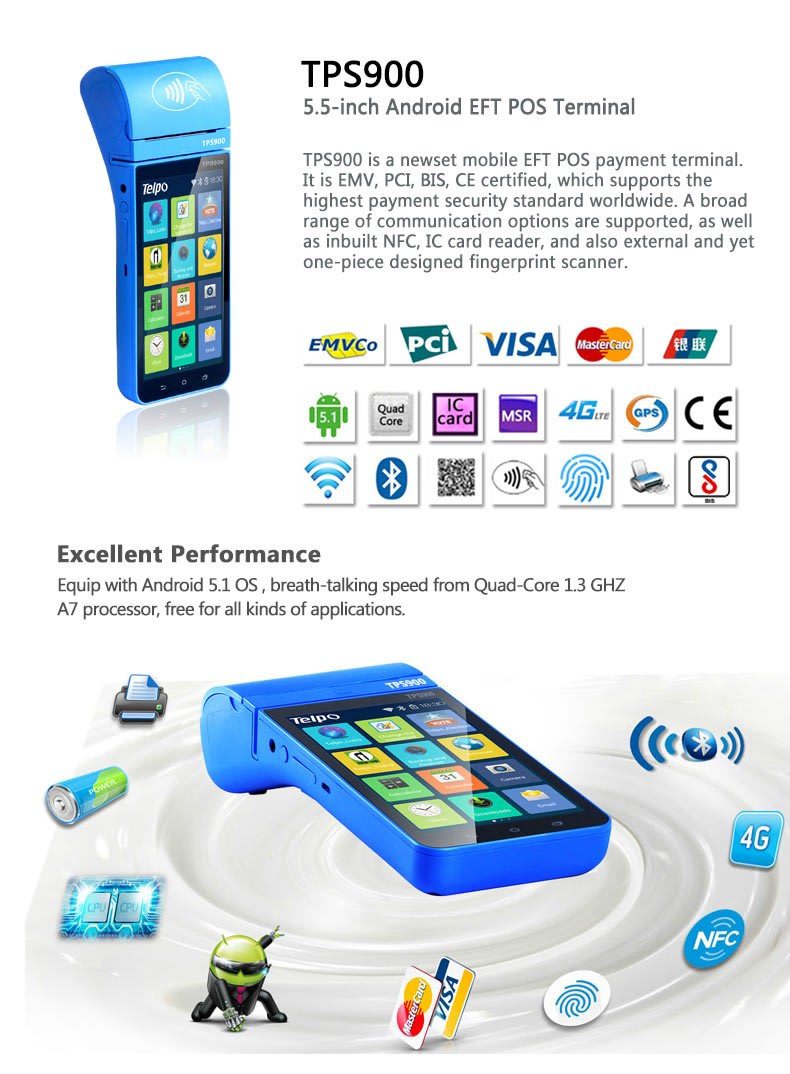 Telpo TPS900 Android EFT POS Terminal