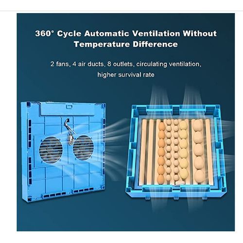 128-Egg Intelligent Automatic Egg Incubator (AC/DC/Solar Compatible)