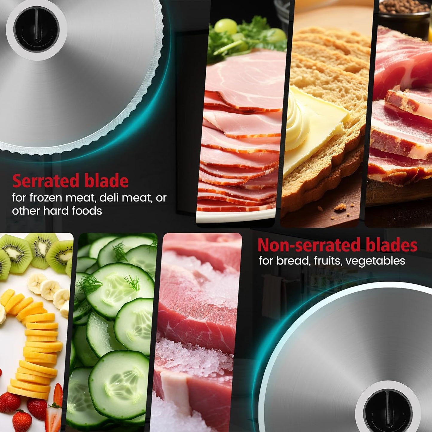 Heavy Duty 10" Stainless Steel Meat/Flesh Slicer – Commercial Semi-Automatic