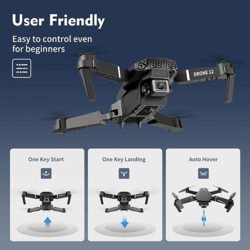 E88 Drone 4K HD Dual Camera | 1080P WiFi FPV Quadcopter with Height Hold & Gesture Control