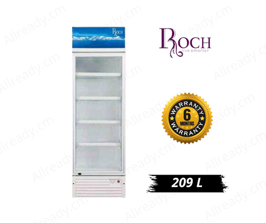 Roch 209L Commercial Glass Door Display Fridge RSF-260 – for Shops, Cafés, and Restaurants