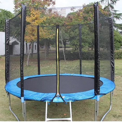 8ft Outdoor Trampoline with Safety Enclosure, Ladder & Heavy-Duty Jumping Mat and Spring Cover Padding – For Kids & Adults