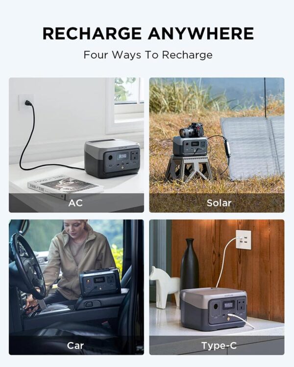 EcoFlow RIVER 2 Portable Power Station (300W, 256Wh) - ZMR600-B-UK