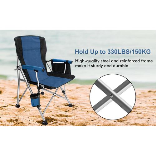 Folding Camping Chair with Cup Holder and Carry Bag