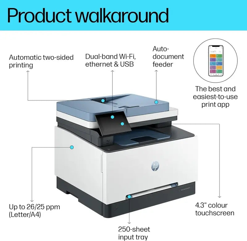HP Color LaserJet Pro MFP 3303fdw Printer – 499M8A