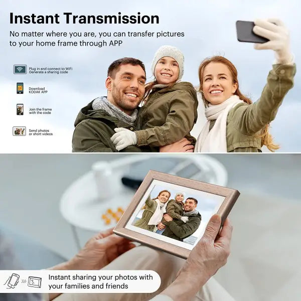 Kodak 8.4" WiFi Digital Picture Frame – 32GB Storage, Full HD Touchscreen