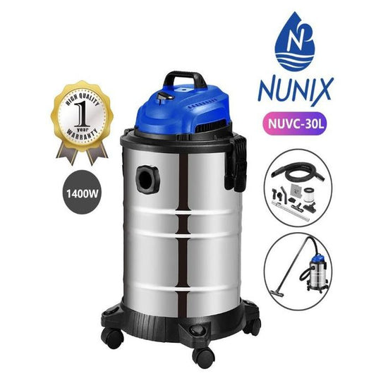 Nunix NUVC 30L Wet & Dry Vacuum Cleaner – 1400W, Industrial Power with Blower Function