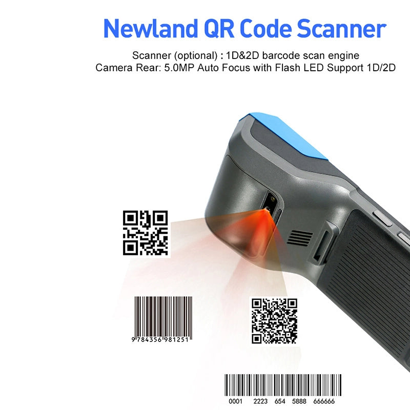 H10S Android Handheld POS Terminal with Printer – Android 13, WiFi + 4G, 58mm Receipt & Label Printing