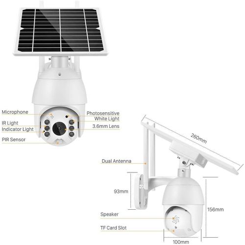 360° Solar CCTV Security Camera – PTZ WiFi & 4G SIM Smart Surveillance