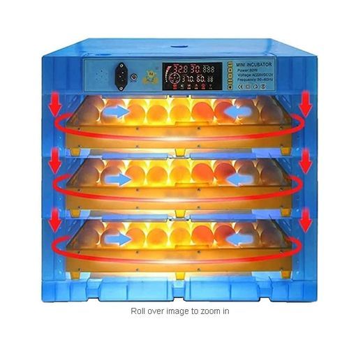 128-Egg Intelligent Automatic Egg Incubator (AC/DC/Solar Compatible)