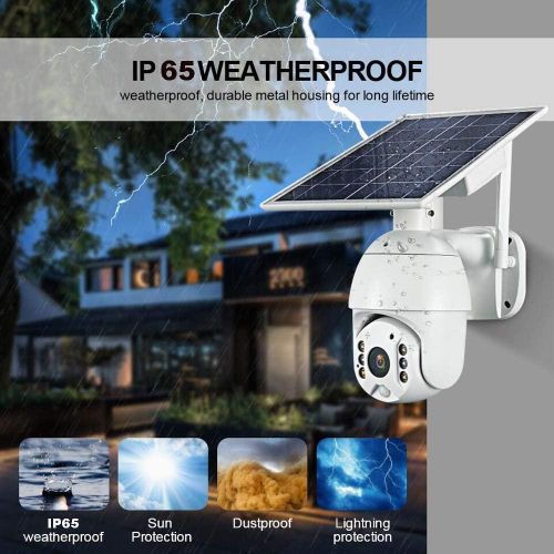360° Solar CCTV Security Camera – PTZ WiFi & 4G SIM Smart Surveillance