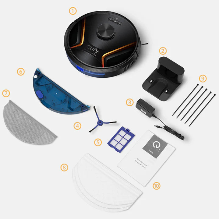 Eufy RoboVac X8 Hybrid Twin-Turbine Powered 2-in-1 Robotic Vacuum Cleaner